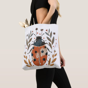 Nordic Ladybug Tote Bag