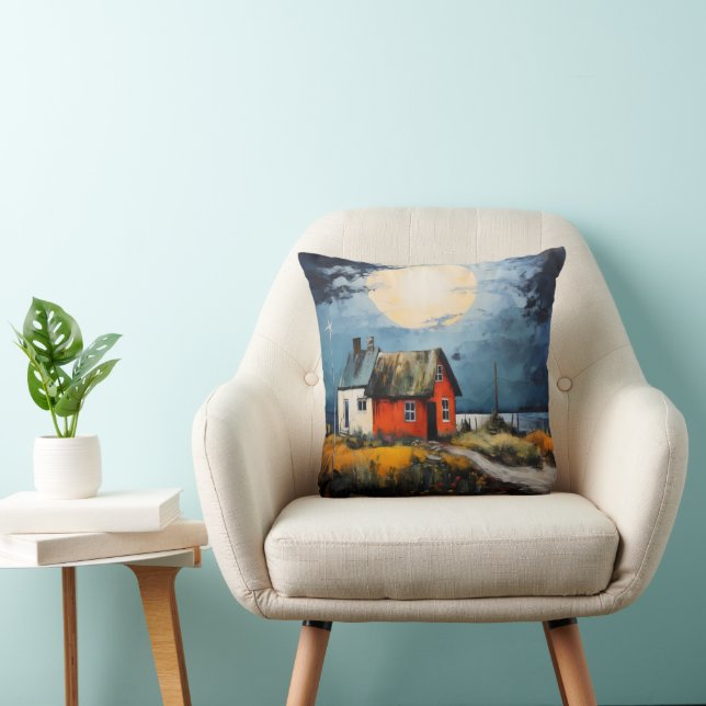 Nordic Landscape Colourful Cushion (Chair)