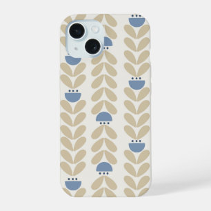 Nordic Laurel Floral Stripe Pattern iPhone 15 Case