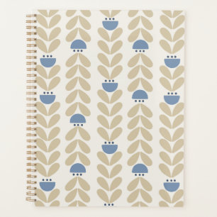 Nordic Laurel Floral Stripe Pattern Planner