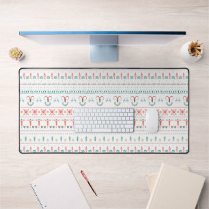 Nordic Light Winter Pattern Desk Mat