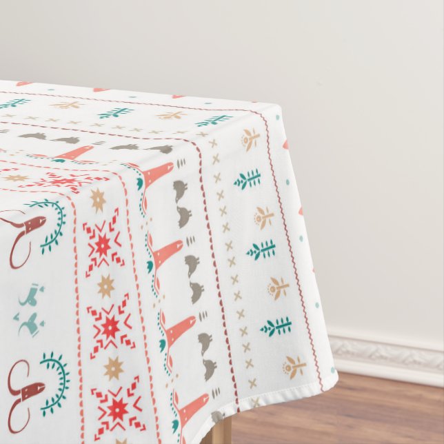 Nordic Light Winter Pattern Tablecloth (In Situ)
