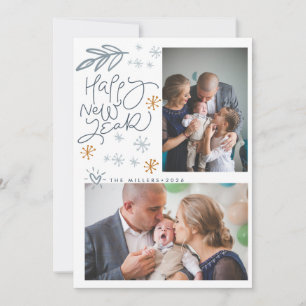 Nordic Merry Christmas Family Photo Christmas Holiday Card