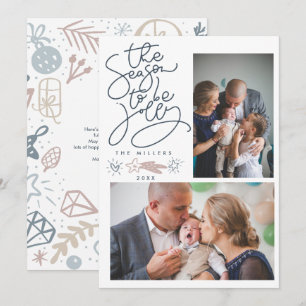 Nordic Merry Christmas Family Photo Christmas Holiday Card