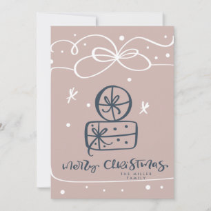 Nordic Merry Christmas Family Photo Christmas Holiday Card
