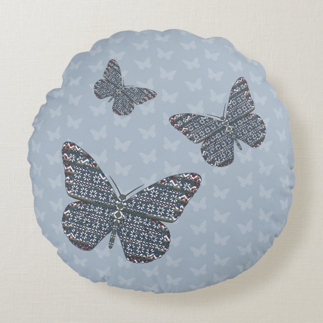 Nordic Monarch Round Pillow (Front)