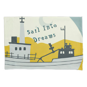 Nordic Moon Boat Pillowcase