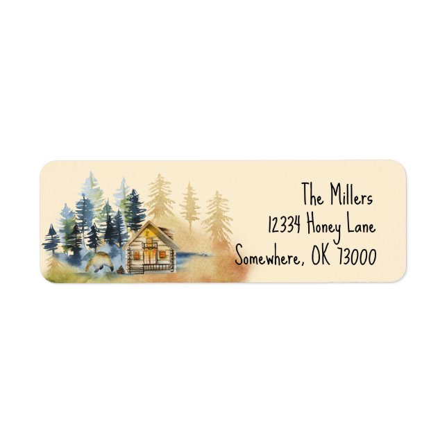 Nordic/Mountain Address Labels Personalised (Front)