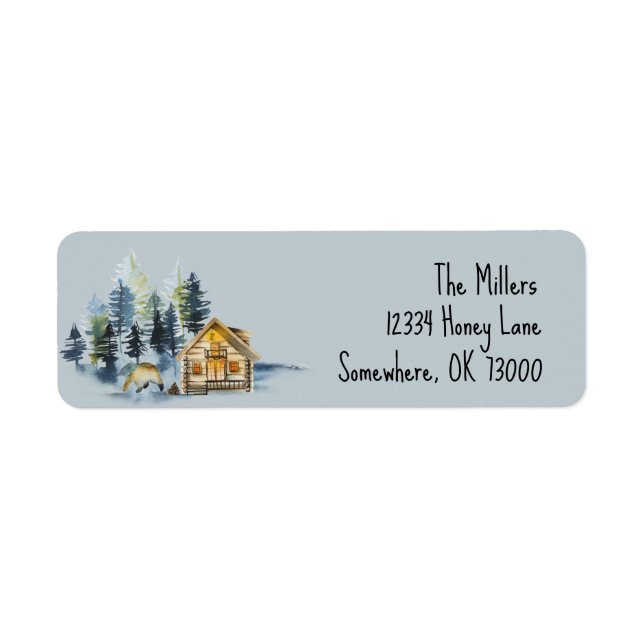 Nordic/Mountain Address Labels Personalised (Front)