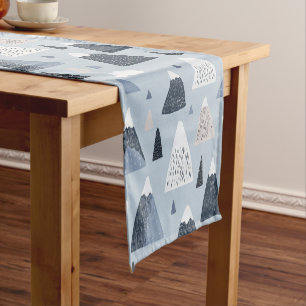 Nordic Mountain Peaks Table Runner