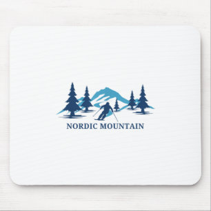 Nordic Mountain Wisconsin Ski Resort Skiing Skier Mouse Pad
