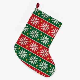 Nordic Noel Knit Large Christmas Stocking