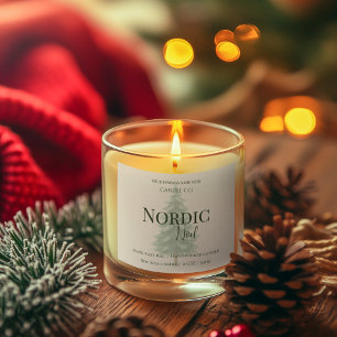 Nordic Noel Pine & Birch Candle Label