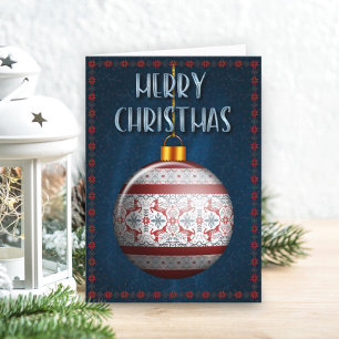 Nordic Ornament Christmas Holiday Card