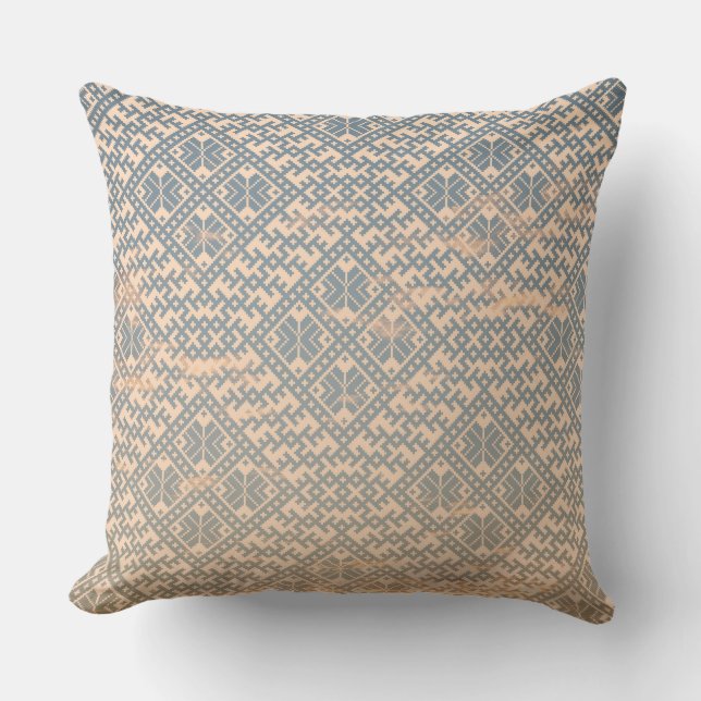 Nordic pastel traditional pattern design cushion (Front)