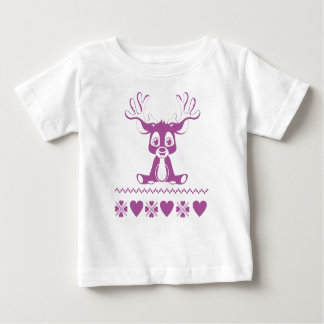 nordic pattern with deer baby T-Shirt