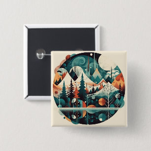 Nordic Pines & Peaks 15 Cm Square Badge
