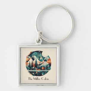 Nordic Pines & Peaks, custom Key Ring