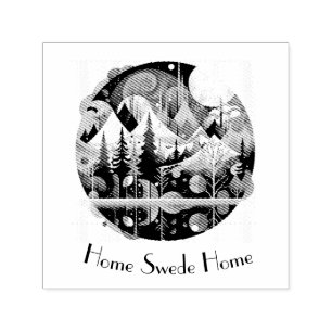 Nordic Pines & Peaks, custom Self-inking Stamp