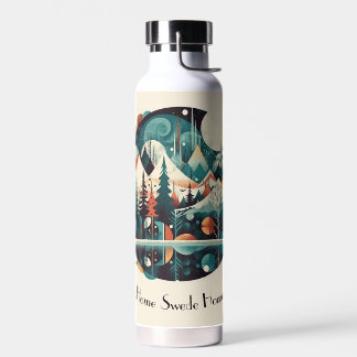 Nordic Pines & Peaks, custom Water Bottle