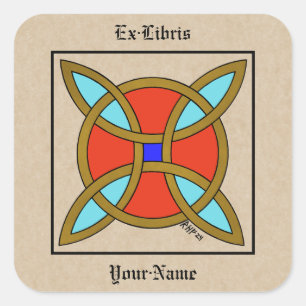 Nordic Protection from Witchcraft Bookplate Square Sticker