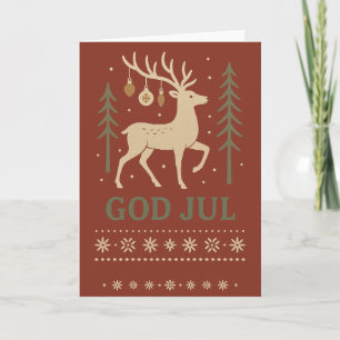 Nordic Reindeer Christmas Card