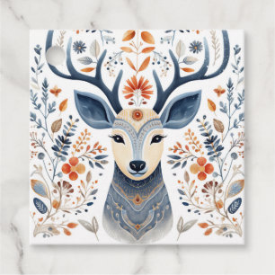 Nordic Reindeer Merry Christmas Favour Tags