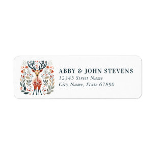 Nordic Reindeer Return Address Labels