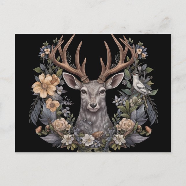 Nordic Retro Pagan Artistic Postcard (Front)