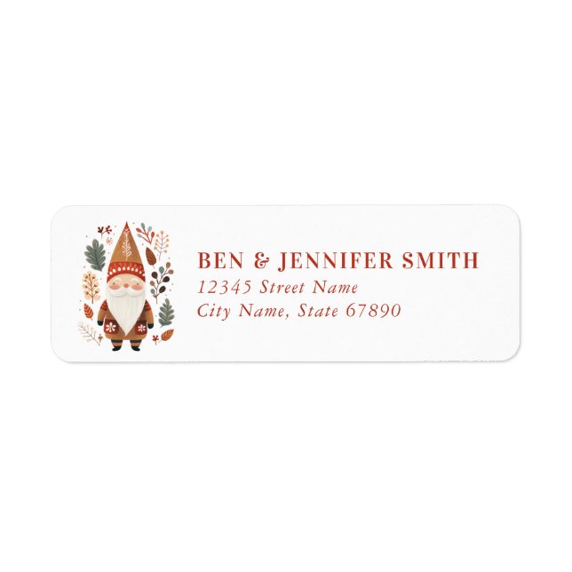 Nordic Santa Claus Return Address Labels (Front)