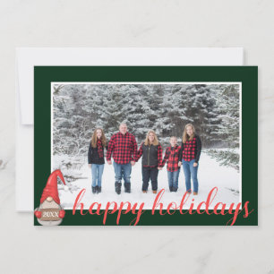 Nordic Santa Gnome Framed Photo Holiday Card