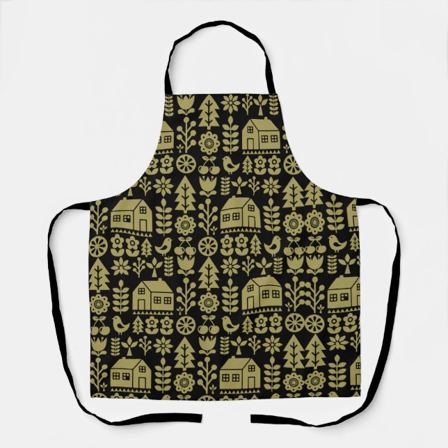 Nordic Scandinavian Christmas  Apron (Front)