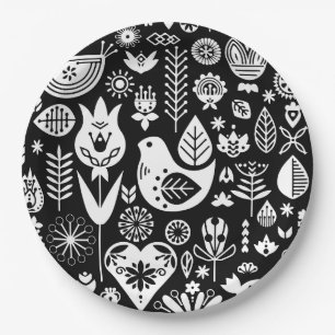 Nordic Scandinavian Christmas Decorations Paper Plate