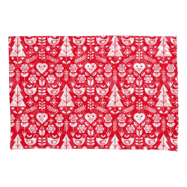 Nordic Scandinavian Christmas Decorations Pillowcase (Front-Left)