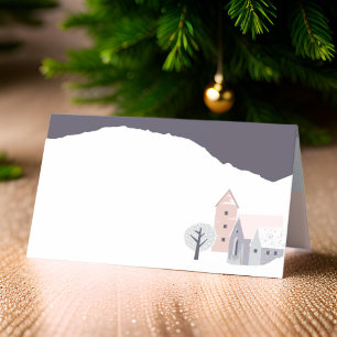 Nordic Scandinavian Christmas   Holiday Place Card