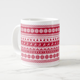 Nordic - Scandinavian Christmas Jumbo MugV2 Large Coffee Mug