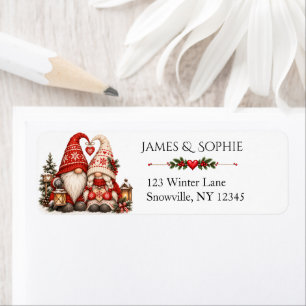 Nordic Scandinavian Christmas Tomte Return Address Label
