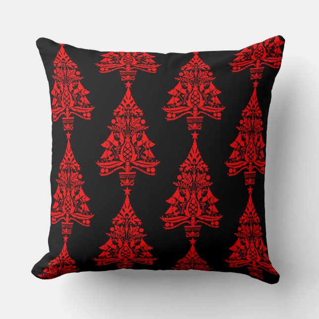 Nordic Scandinavian Christmas Tree Decorations Cushion (Front)