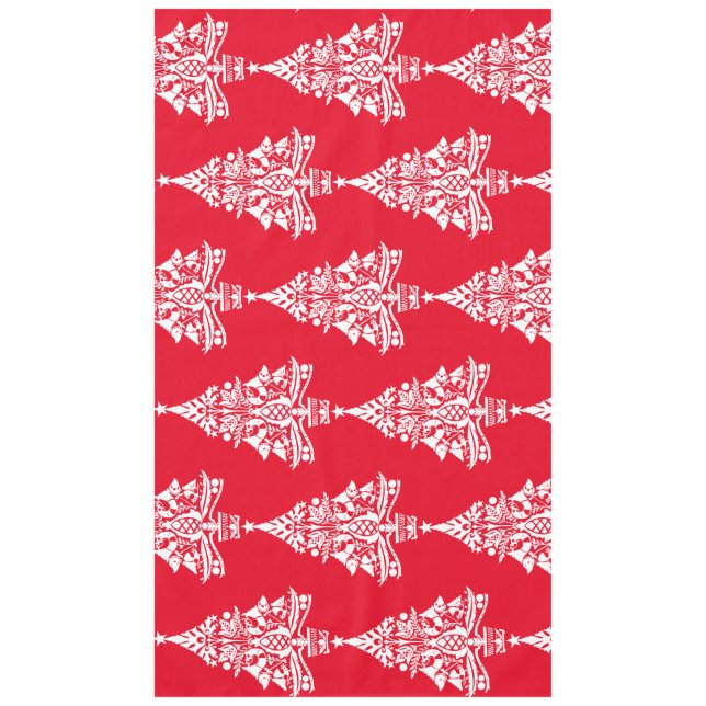 Nordic Scandinavian Christmas Tree Decorations Tablecloth (Front)