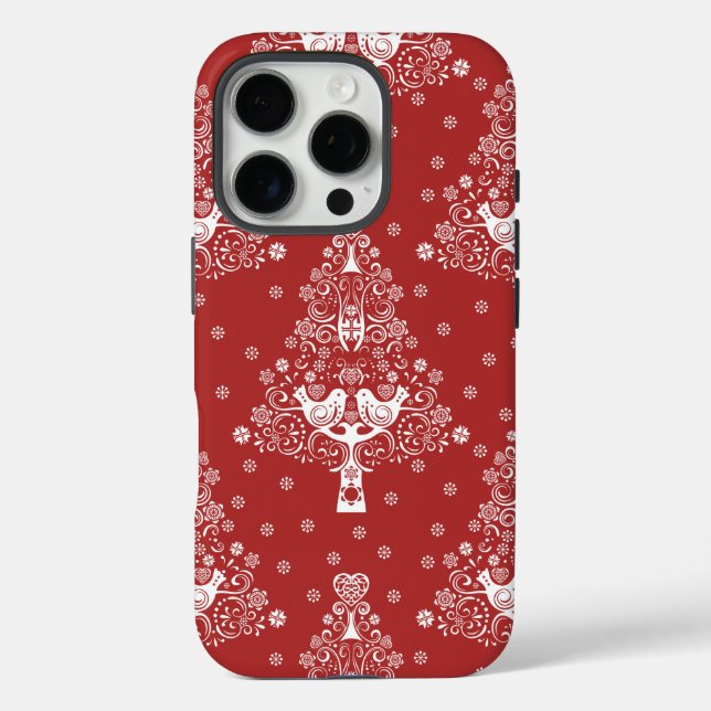 Nordic Scandinavian Christmas Tree Magic Case-Mate iPhone Case (Back)