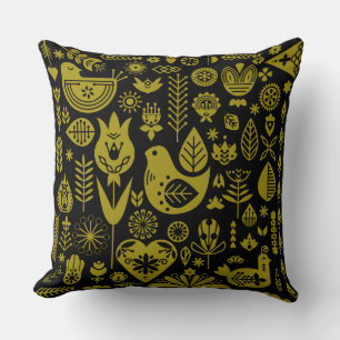 Nordic Scandinavian Folk Pattern Art   Cushion