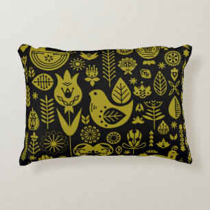 Nordic Scandinavian Folk Pattern Art   Decorative Cushion