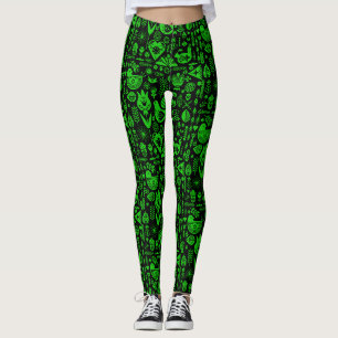 Nordic Scandinavian Folk Pattern Art Leggings