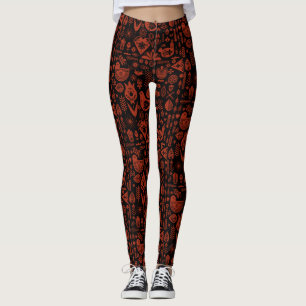 Nordic Scandinavian Folk Pattern Art   Leggings