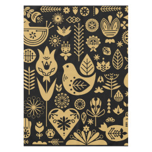 Nordic Scandinavian Folk Pattern Art   Tablecloth