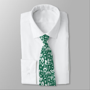 Nordic Scandinavian Folk Pattern Art   Tie