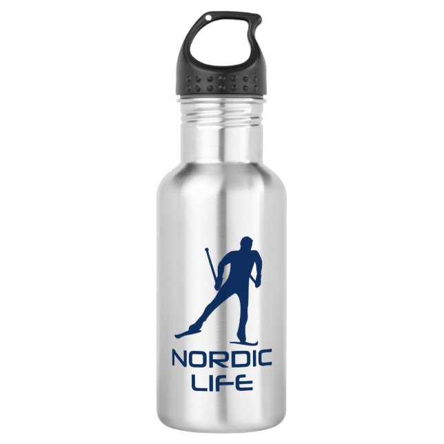 Nordic Skiing Life 532 Ml Water Bottle (Front)