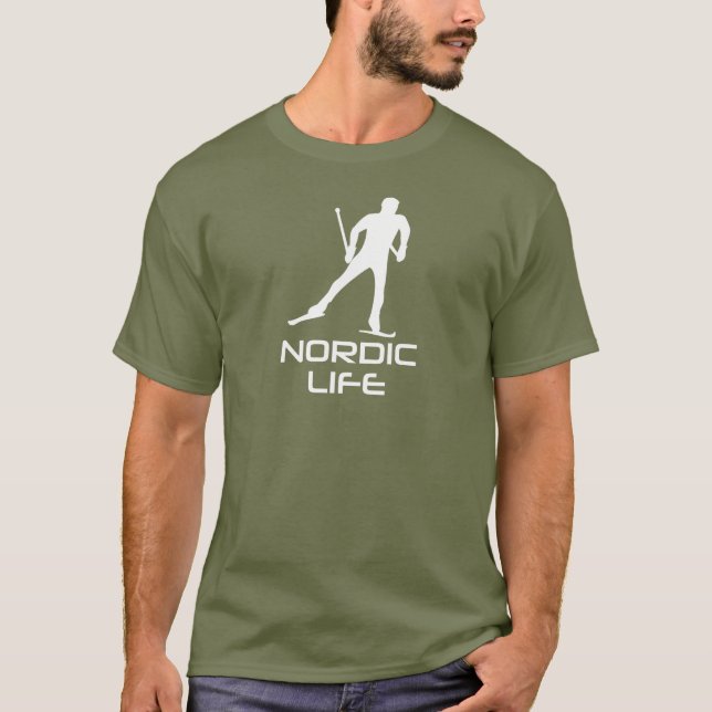 Nordic Skiing Life T-Shirt (Front)