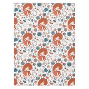 Nordic sleeping fox pattern tablecloth