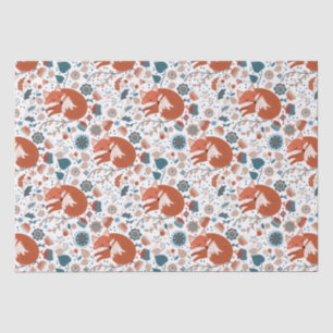 Nordic sleeping fox pattern tissue paper